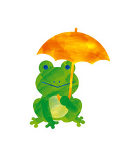 Obraz premium frog with umbrella