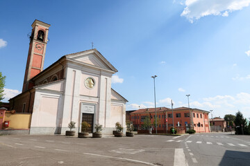 Linarolo characteristic village houses church vision panorama landscape art history
