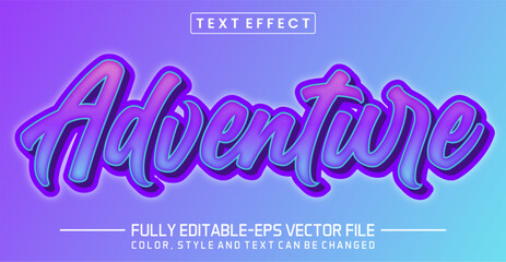 Adventure text editable style effect