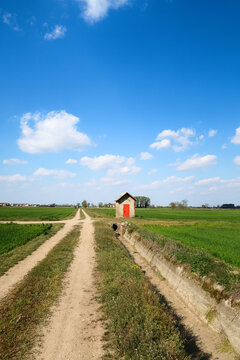 Po Valley landscape field cultivation nature natural agriculture farmhouse tree earth