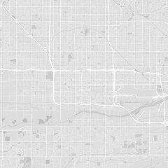 Obraz premium Urban city map of Phoenix, Arizona. Vector poster. Black grayscale black and white color. Road map image with roads, metropolitan city area view.