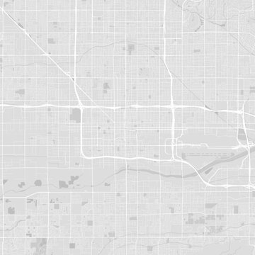 Urban city map of Phoenix, Arizona. Vector poster. Black grayscale black and white color. Road map image with roads, metropolitan city area view.