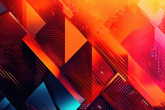 Abstract Futuristic Metallic Multicolored Background. Generative AI