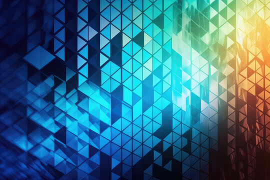 Abstract Futuristic Metallic Multicolored Background. Generative AI