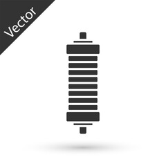 Grey Shock absorber icon isolated on white background. Vector