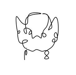 continuous single line drawing of Endocrinology