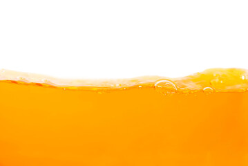 orange juice splash in glass