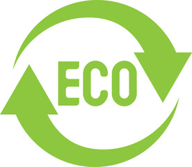 The eco icon for ecology or recycle concept