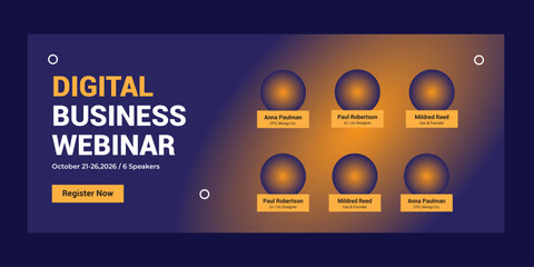 Business conference web banner template