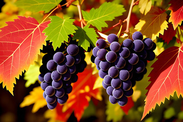 Fototapeta premium grape leaves