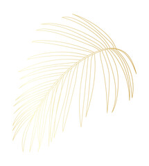 Fototapeta na wymiar Gold palm leaf illustration