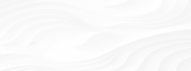 white background. Light gray and white wave flowing modern curve luxury elegant texture with smooth background. White Wave Background. Abstract Minimal Exterior Design. 
