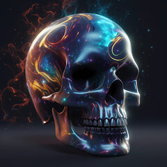 skull galaxies spirals - Generated by Generative AI