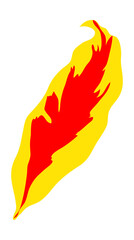 Hand painted tropical leaves