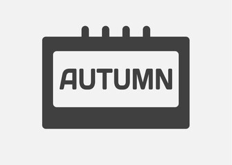 Template square icon page calendar - season autumn