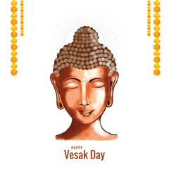 Illustration for buddha purnima or vesak day card background