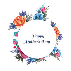 Fototapeta na wymiar Beautiful happy mothers day greeting card background