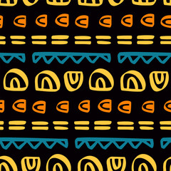 African seamless pattern. Tribal ethnic background