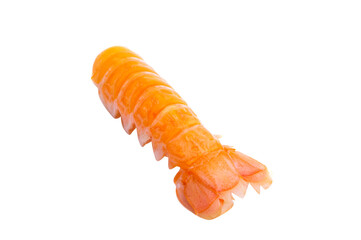 boiled shrimp tail isolated