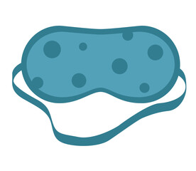 Concept Sleep icons slipping mask. This is a flat web illustration concept featuring a cartoon sleep icon wearing a slipping mask. The image is created using vector graphics. Vector illustration.