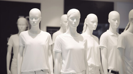 Clothes on a mannequins. Generative Ai