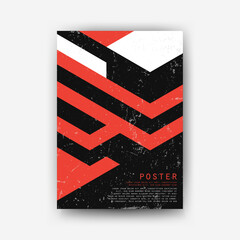 Retro poster. Annual Report Book cover design, template for Brochure, Magazine, Poster, Corporate Presentation, Portfolio, Flyer, infographic colorful. size A4, Front