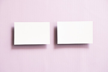 Back and front blank business card mockups template