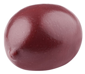 red Olive isolated on white background, clipping path, full depth of field