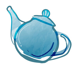 Watercolor teapot