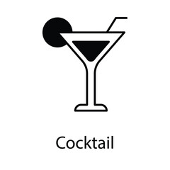 Cocktail icon. Suitable for Web Page, Mobile App, UI, UX and GUI design