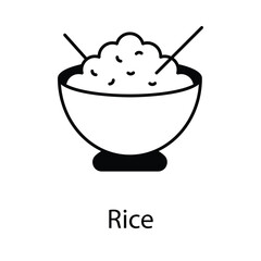 Rice icon. Suitable for Web Page, Mobile App, UI, UX and GUI design