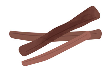 Watercolor aromatic cinnamon