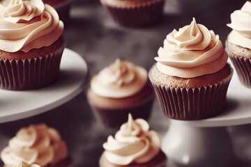 Cupcakes, Cupcake, Cup Cakes, Cupcakes, Birthday, Frosted, Sprinkles, Colorful Seamless Repeating Repeatable Texture Pattern Tiled Tessellation Background Image