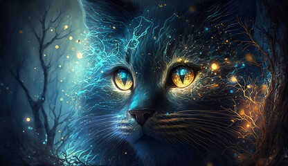 Beautiful Cat Abstract Background. Abstract Light Background. Abstract 3D Background. Gradient design element for Wall art, backgrounds, banners, wallpapers, posters and covers.