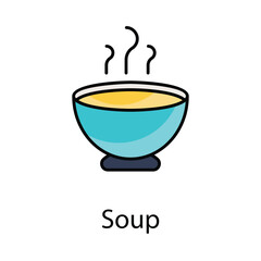 Soup icon. Suitable for Web Page, Mobile App, UI, UX and GUI design