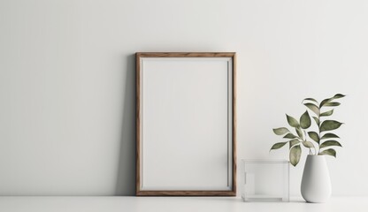 Home Decoration: Simple Mockup of a Blank Picture Frame