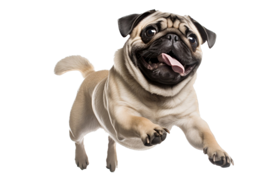 pug dog isolated on white background