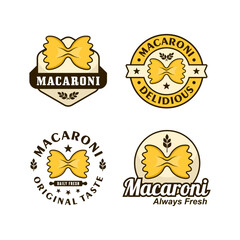 Macaroni badge design logo collection