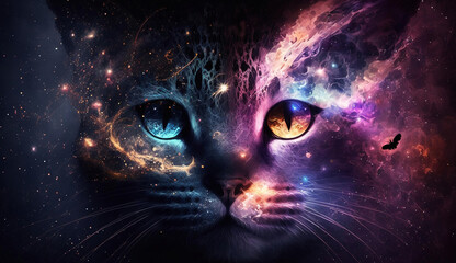 Beautiful Cat Abstract Background. Abstract Light Background. Abstract 3D Background. Gradient design element for Wall art, backgrounds, banners, wallpapers, posters and covers.