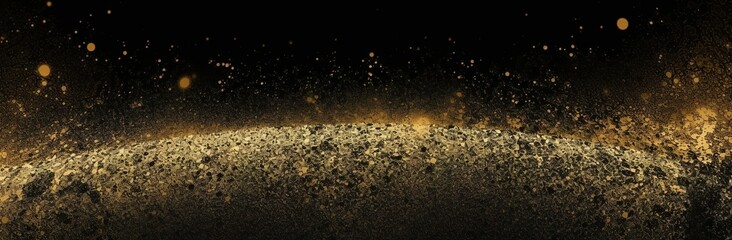 Fototapeta na wymiar close up of a lot of golden fireworks in space. Generative AI