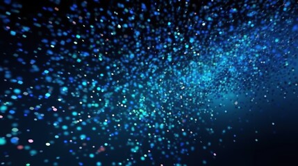 Fototapeta premium Blue particles technology background, blue particles background, blue abstract background. Generative AI