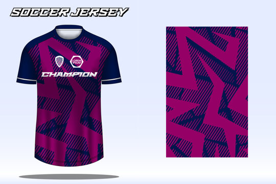 Soccer jersey sport t-shirt design mockup for football club