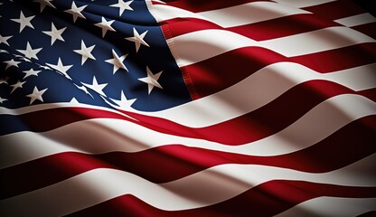 Celebrating American Pride: A Vibrant USA Flag Close-up