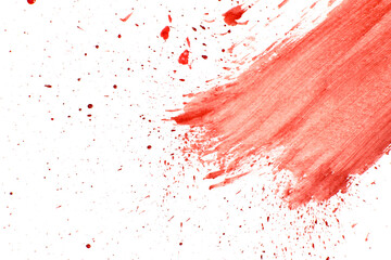 Pounded blood isolated on white