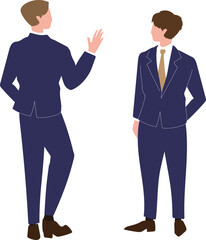 カジュアルなビジネスマンのツーショット