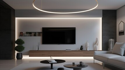 minimalist room with plasma.