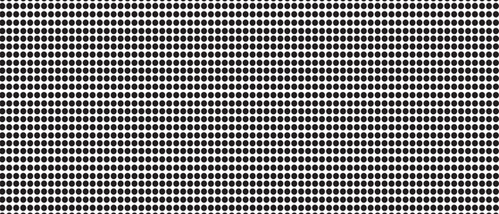 Black polka dot pattern on white background. Straight dot pattern for backdrop and wallpaper template. Simple classic polka dot lines with repeat stripes texture. Polka background, vector illustration