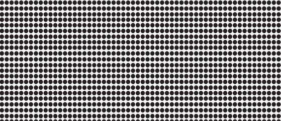 Black polka dot pattern on white background. Straight dot pattern for backdrop and wallpaper template. Simple classic polka dot lines with repeat stripes texture. Polka background, vector illustration