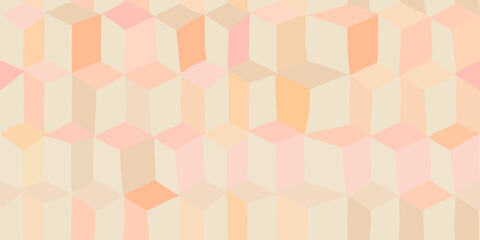 Fototapeta premium Hand drawn beautiful soft pink geometric pattern. Warm colours abstract shapes. Fashionable template for design. 