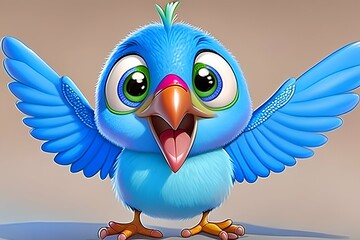 blue bird cartoon   Generate AI
